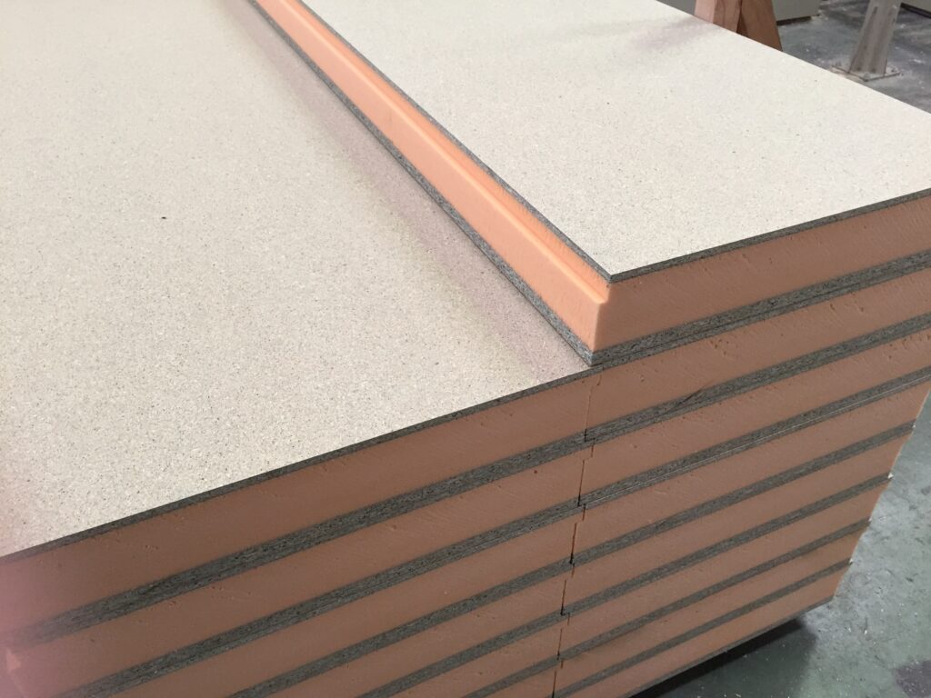 Panel sandwich encolado encosanglo aglomerado de madera hidrofugo rehabilitacion fabricacion 1